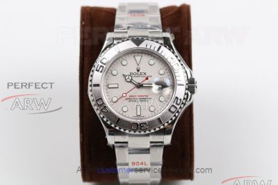 GM Factory 904L Rolex Yacht-Master Stainless Steel Case White Face 40mm 3135 Automatic Watch